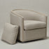 Claude Performance Linen Fabric Swivel Chair - Classic Swivel Armchair | Durable Linen Accent Chair | Kinwell Furniture | 360-Degree Swivel Chair